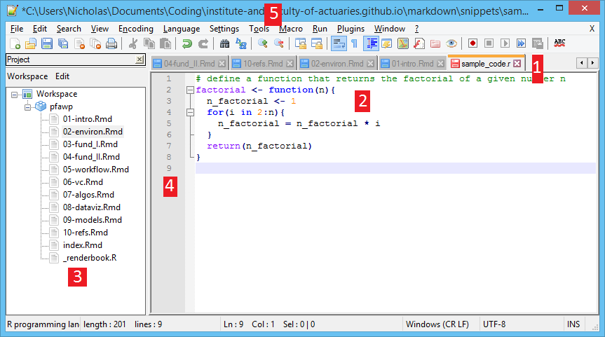 notepad++ sort file