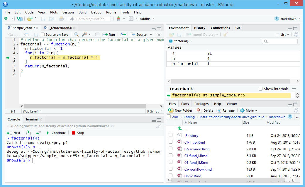 \label{fig:figs}RStudio paused at line 5